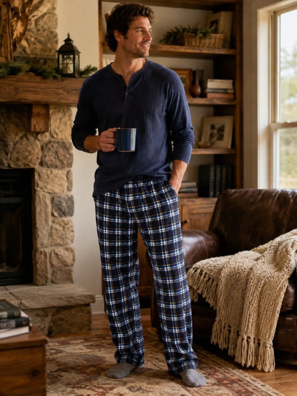 Preswick & Moore Plaid Pajama/Lounge Pants – Size Medium